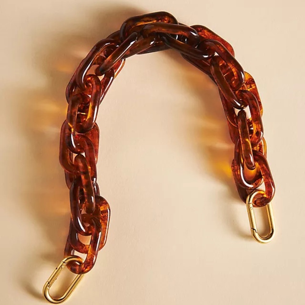 Claire V Tortise Resin Shortie Strap
